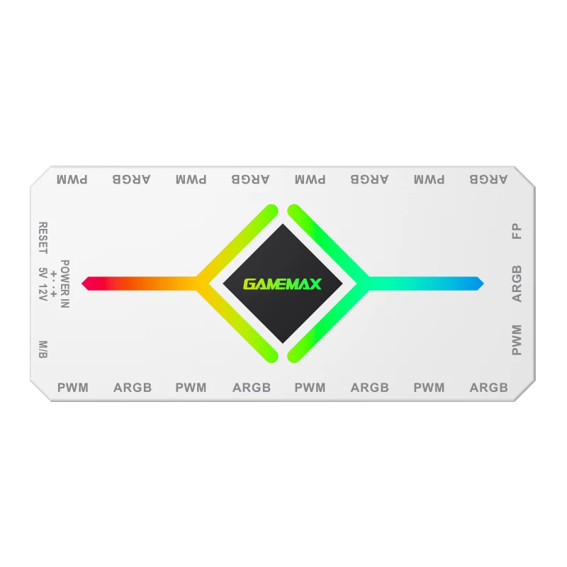 Gamemax | Comando remoto | V4.0 ARGB PWM HUB BK | Branco | Gamemax