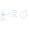 Antena LTE Teltonika 003R-00252, montagem no teto com conectores SMA, COMBO MIMO