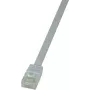 LogiLink CF2061U cabo de rede RJ45, cabo patch CAT 6 U/UTP 3,00 m branco, altamente flexível, 1 unid.