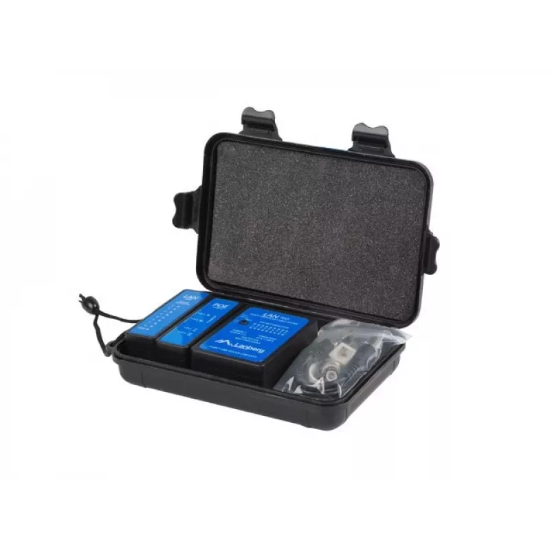 Testador de cabos de rede Lanberg NT-0404 testador PoE preto azul