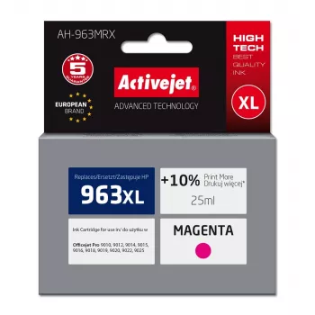 Tinta Activejet AH-963MRX (substituto do HP 963XL 3JA28AE; Premium; 1760 páginas; 25 ml, magenta)
