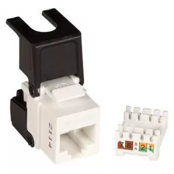 Ethernet Cat6 não blindado Flip Jack Lanview LVN128143 — suporte de módulo Keystone RJ45