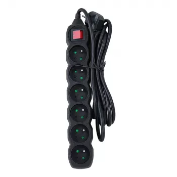 Extensão de energia Esperanza ELK218K 3 m 6 tomada(s) AC interior preto