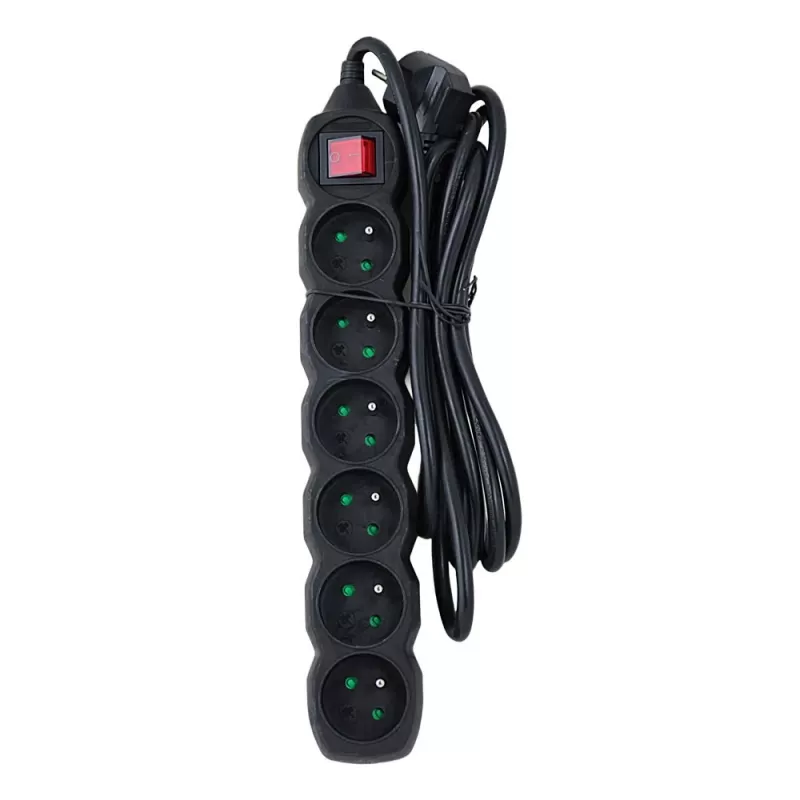 Extensão de energia Esperanza ELK218K 3 m 6 tomada(s) AC interior preto