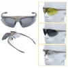 Óculos de tiro WOSPORT 6055T com 3 lentes substituíveis e fita ajustável