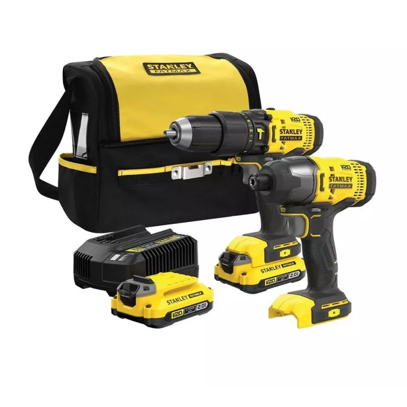 Conjunto STANLEY (berbequim aparafusador e aparafusadora de impacto)
