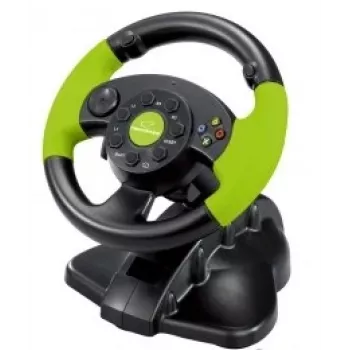 Comando de jogos com fios ESPERANZA EG104 para PlayStation 3 e Xbox 360, Preto/Verde