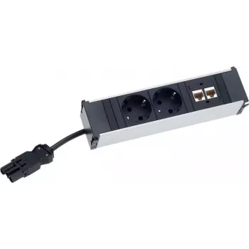 Extensão de energia Bachmann 333.500 2m 6 tomadas AC para interior branco