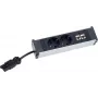 Bachmann CONI extensão com 3 tomadas francesas (UTE), entrada GST18i3, preto