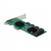 Placa DeLOCK 8 portas SATA PCI Express x1 formato Low-Profile