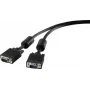 Cabo VGA Renkforce 1404167, 5 m de comprimento, preto, ficha SVGA macho para macho
