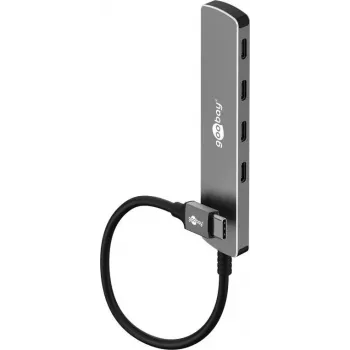 Goobay hub USB slim de 4 portas USB-C para 5 Gbit/s - -conector macho USB 3.2> 4x (79160)