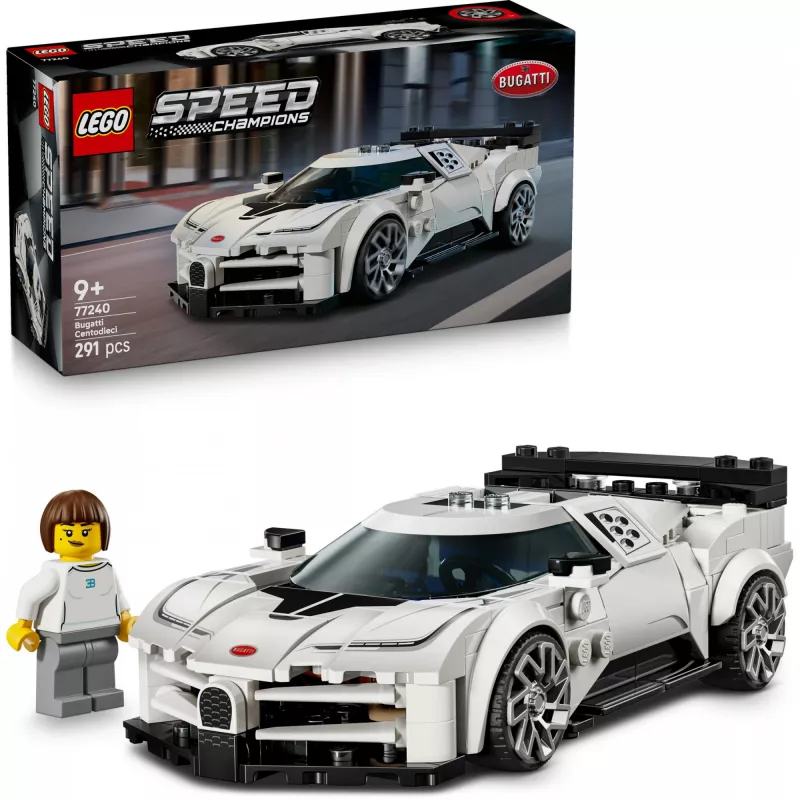 Conjunto de brinquedo de construção LEGO Bugatti Centodieci Speed Champions 77240 – 291 peças, 1 minifigura, a partir dos 9 anos