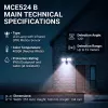 Aplique de parede LED MACLEAN MCE524 com detetor de movimento PIR, modelo MCE524 B
