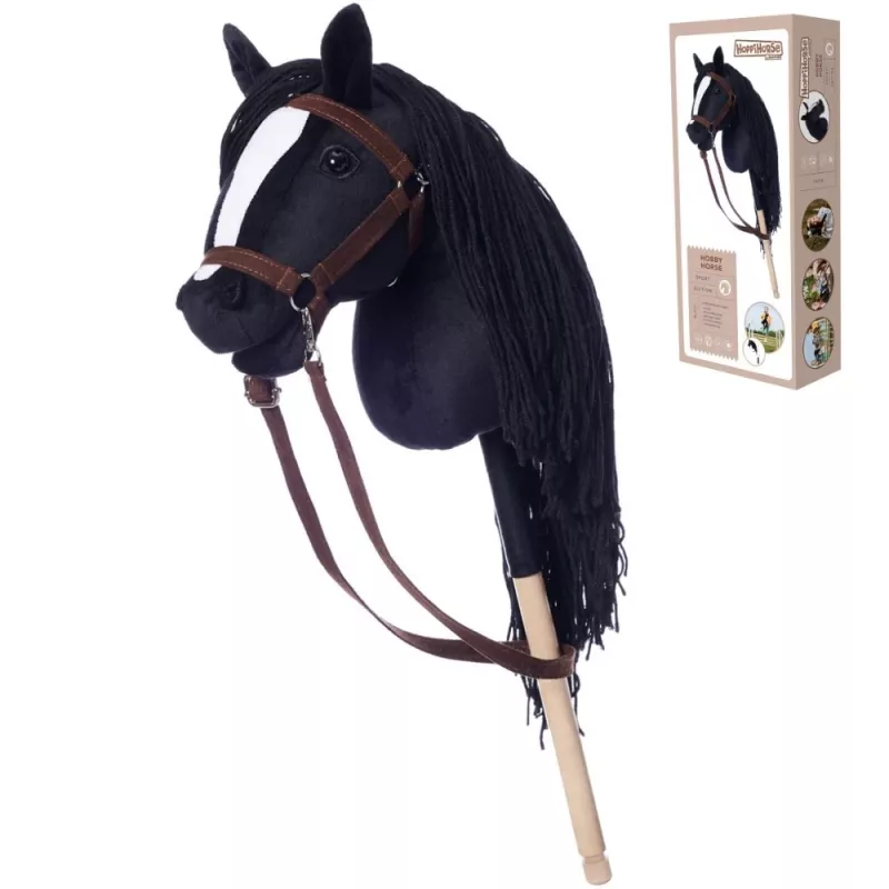 Cavalo de pau HOPPIHORSE Hobby Horse A3 preto