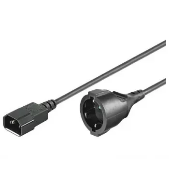 Microconnect PE130100 cabo de alimentação preto 1 m conector fêmea C14