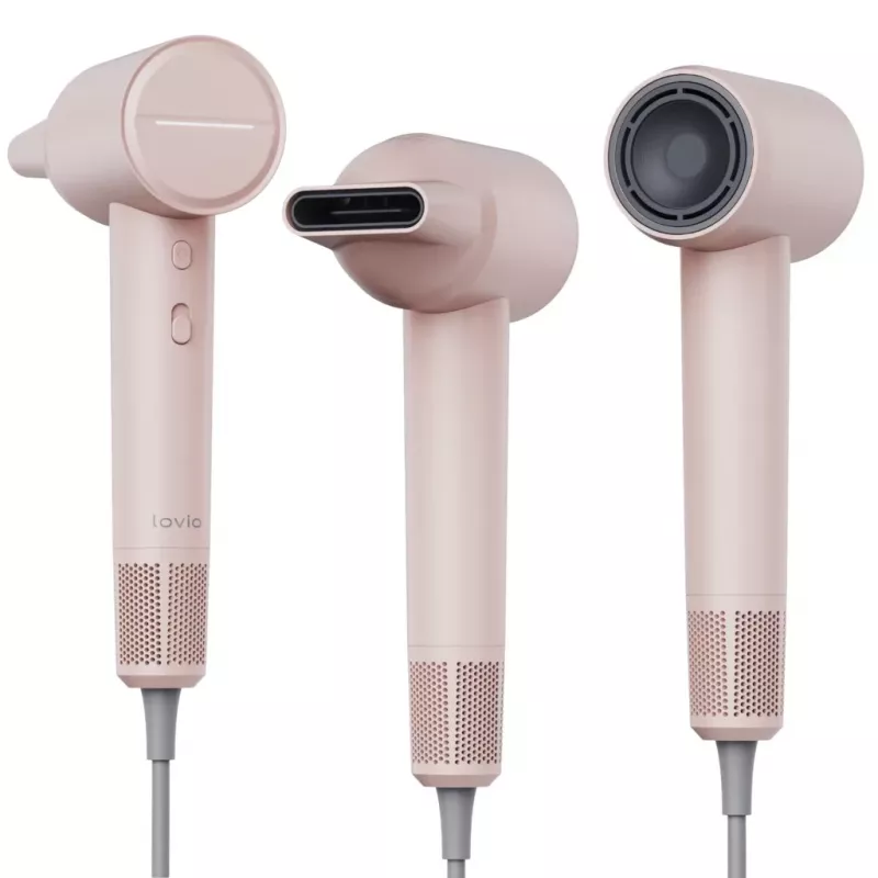 Secador de cabelo Lovio LVHD001PK com ionização e tecnologia AirFlow