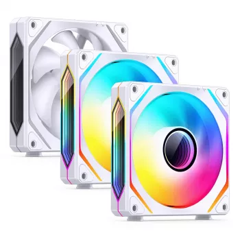 Ventoinha Jonsbo ZL-120W PWM ARGB 120mm Branco — 120 mm, PWM, ARGB