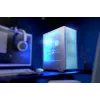 Caixa de PC LOGIC Dart Pro Midi ARGB branco — Midi Tower, ATX, 456×200×385 mm, GPU máx. 34 cm, altura do dissipador da CPU 155 mm, 3x120mm frente + 1x120mm traseira, USB 3.0 x2, USB-C x1