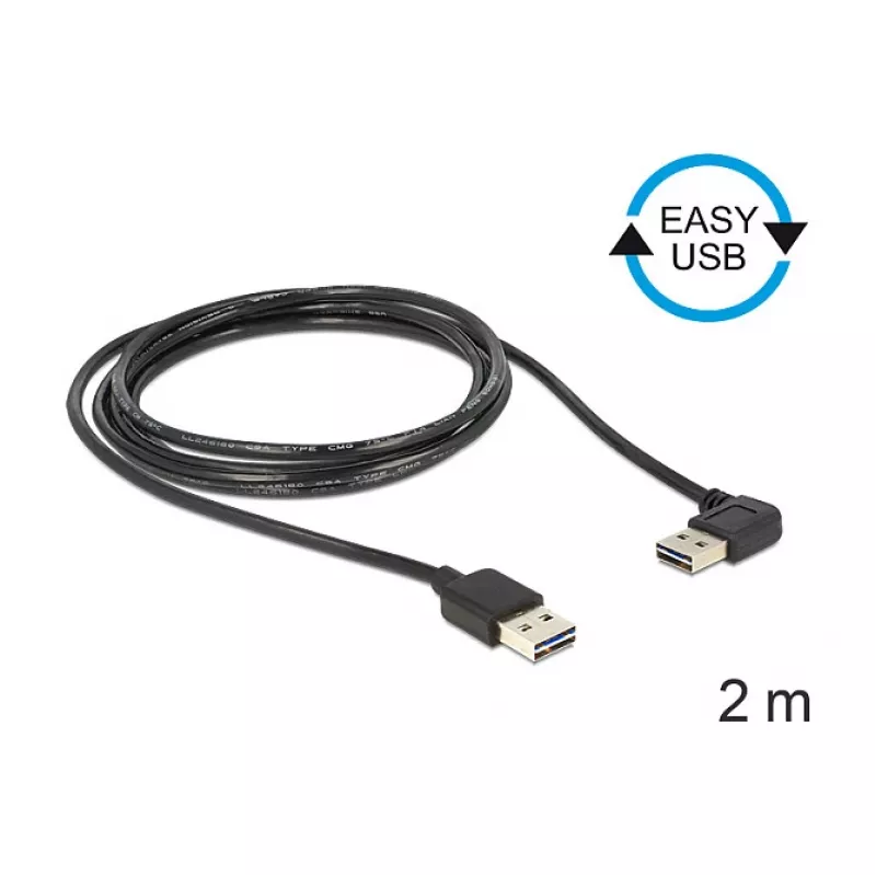 Cabo USB DeLOCK 85557 USB 2.0 2 m preto