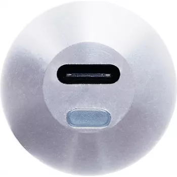 Tomada LED Ochno Alumínio USB C fêmea com botão LED para integração em mesa (furo de 18 mm)