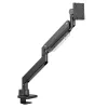 Suporte de monitor de braço duplo Maclean MC-968 com mola a gás 17-57 27 kg carga pesada estável totalmente articulado suporte VESA máx. 200x200