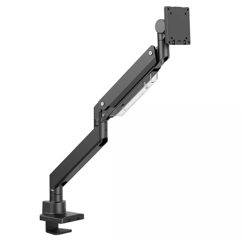 Suporte de monitor de braço duplo Maclean MC-968 com mola a gás 17-57 27 kg carga pesada estável totalmente articulado suporte VESA máx. 200x200