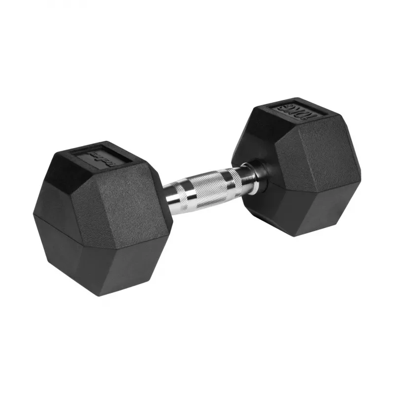 Halteres HEX em ferro fundido revestidos a borracha 2x10 kg REBEL ACTIVE