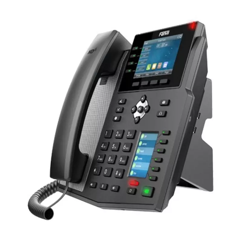 Telefone IP Fanvil X5U preto 16 linhas LCD Wi-Fi telefone com fio