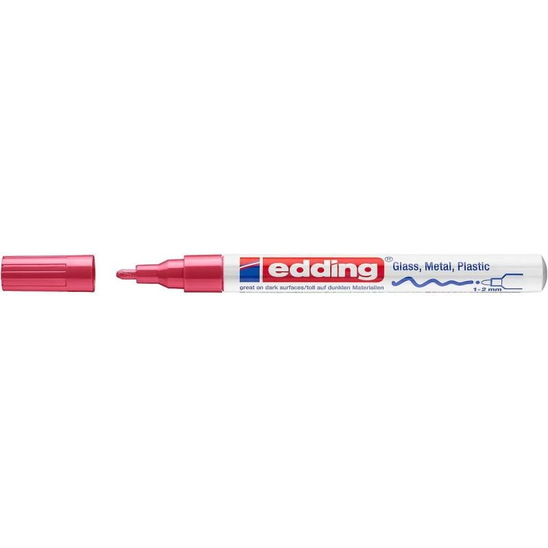 Marcador Edding 751 vermelho