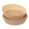 Papéis redondos para fritadeira 16 cm, pack de 50 — papel absorvente de óleo descartável compatível com fritadeira