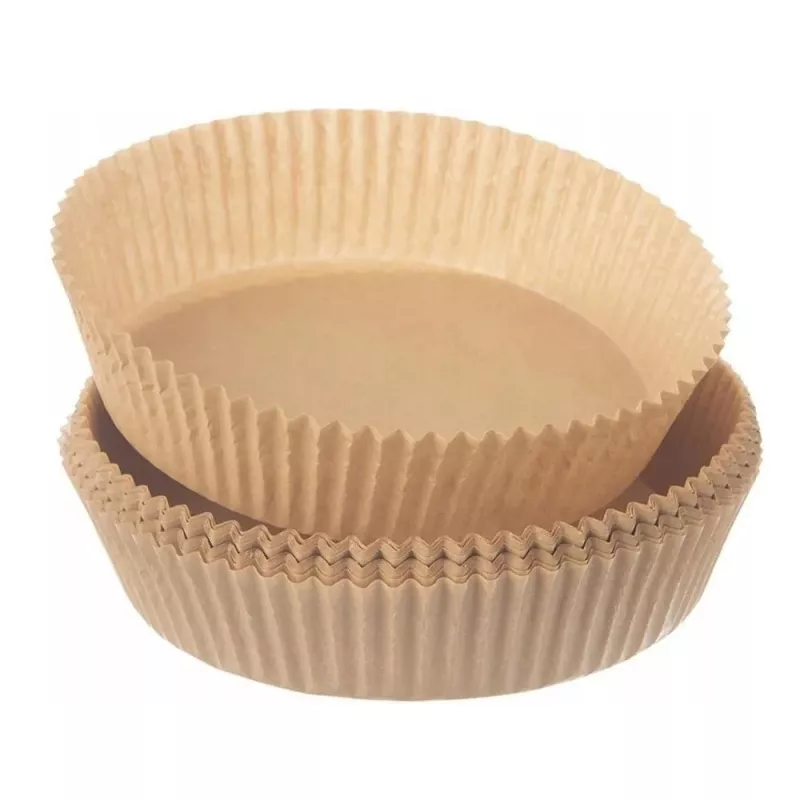 Papéis redondos para fritadeira 16 cm, pack de 50 — papel absorvente de óleo descartável compatível com fritadeira