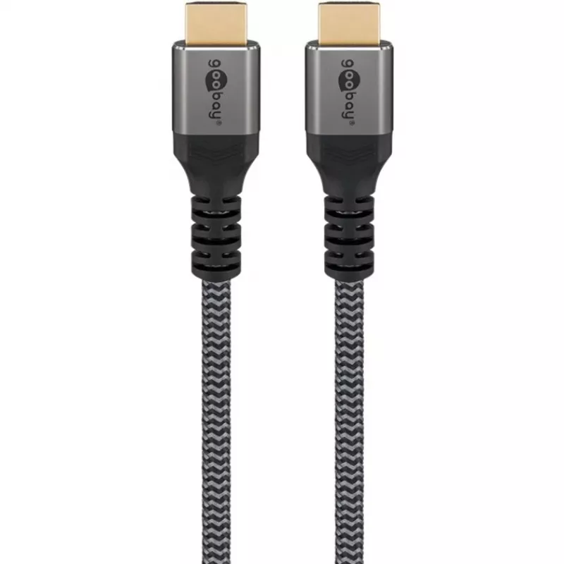 Cabo HDMI Plus High-Speed com Ethernet, 4K @ 60Hz cinzento, 0,5 metros