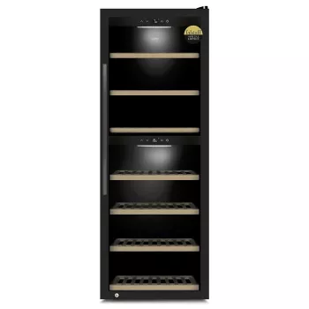 Caso | Garrafeira inteligente | WineExclusive 126 | Classe de eficiência energética G | Garrafeira | Vertical | Capacidade de garrafas 126 garrafas | Tipo de refrigeração tecnologia de compressor | Preto