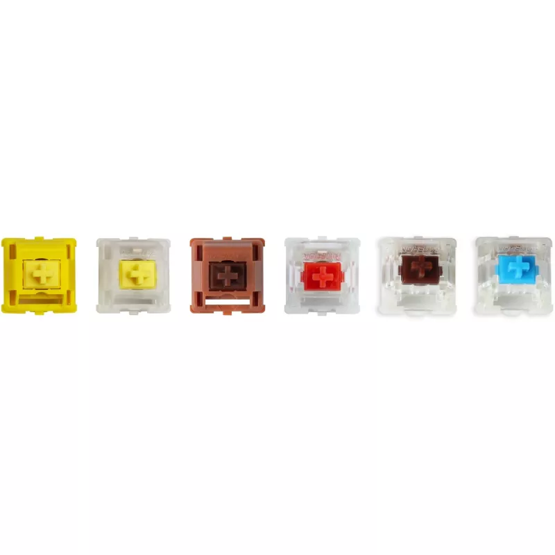 Conjunto de interruptores mecânicos de teclado Keychron Gateron Cap V2 amarelo dourado G32 — 110 interruptores