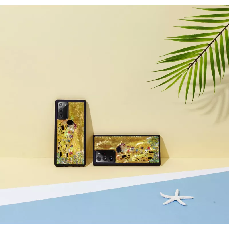 Capa de proteção iKins para Samsung Galaxy Note 20 – design Kiss preto