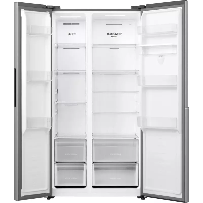 Gorenje HZF55082 NRS917E41XWD G400, independente, porta americana, cinzento, 2 porta(s), toque, LED