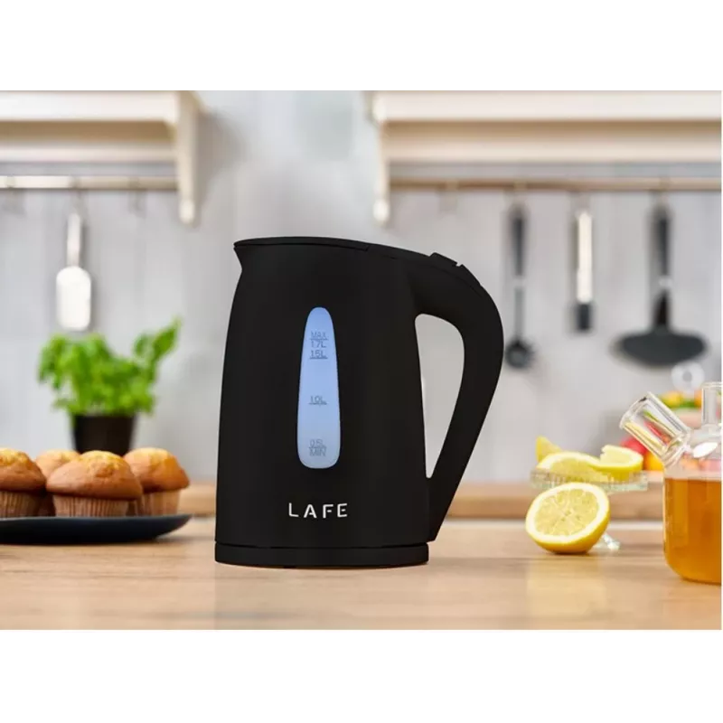 Chaleira elétrica LAFE 1,7 l 2200 W preta