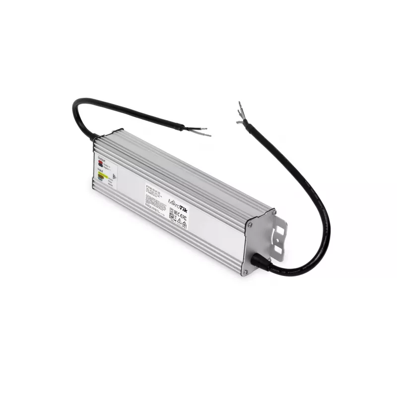 Fonte de alimentação para exterior MikroTik MTP250-53V47-OD 250 W, entrada 100–240 V, caixa de zinco, compacta 240×46,5×69 mm