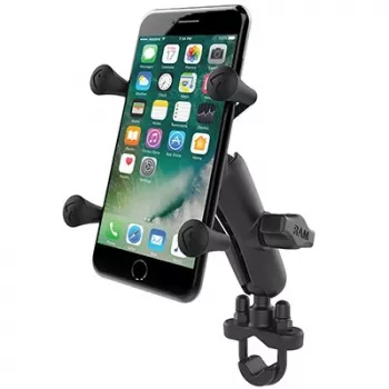Suporte para telemóvel RAM Mounts X-Grip com base de abraçadeira em U para guiador
