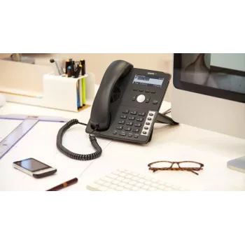 SNOM 715 sem fonte de alimentação, ecrã de 4 linhas, porta Gigabit e 1 porta USB (2792)