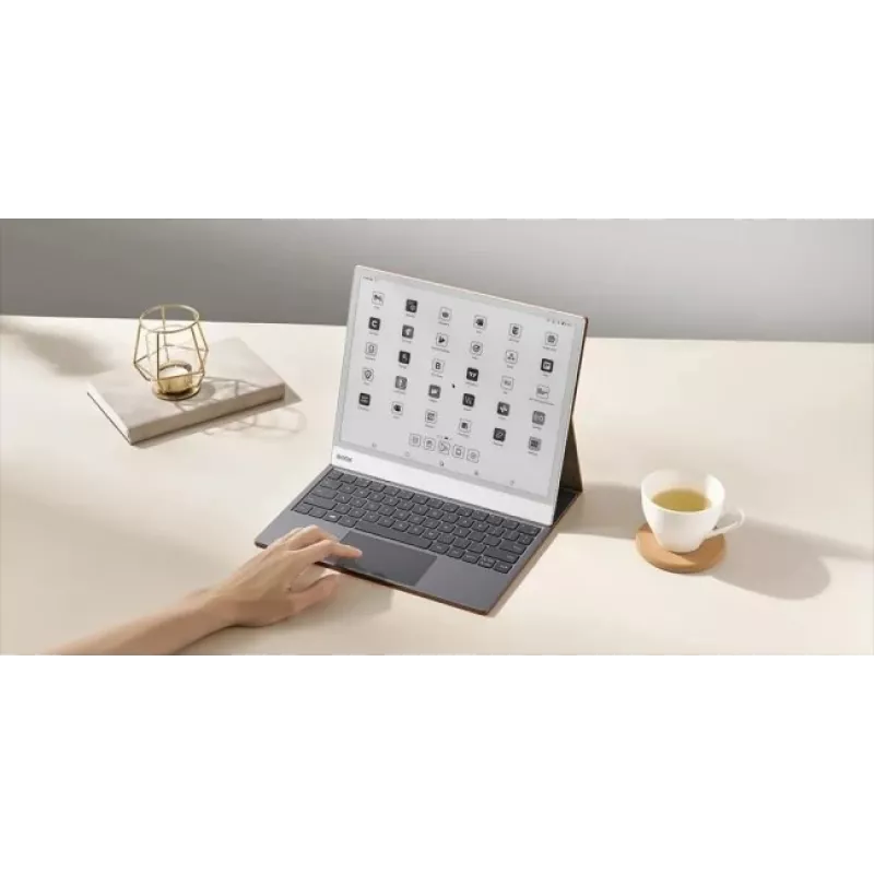 Estojo com teclado para Onyx Boox Note Max e Tab X C — película protetora castanha com teclado integrado