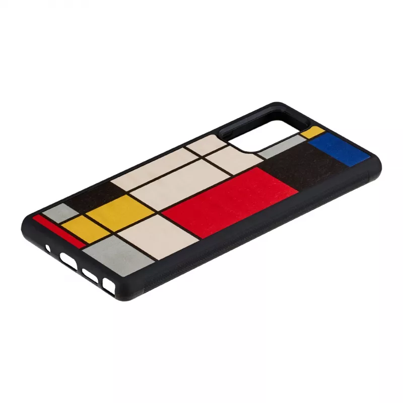 Capa protetora Man and Wood Galaxy Note 20 Mondrian Wood preta