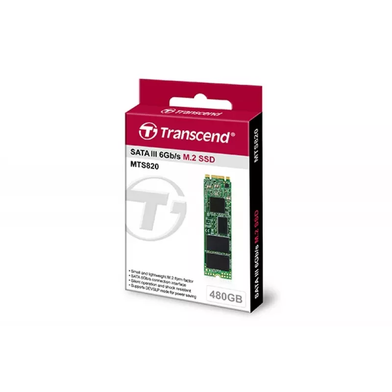 Unidade SSD Transcend 480GB M.2 6Gbit/s TS480GMTS820S