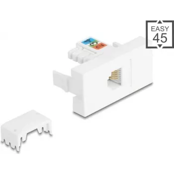 Módulo DELOCK Easy 45 RJ12 conector fêmea LSA UTP Branco 90897 – Módulo Keystone RJ12, conector LSA, UTP