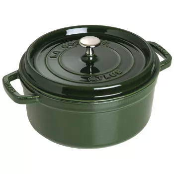 Forma de assar de ferro fundido Staub 40509-356-0 3,8 l verde, redonda