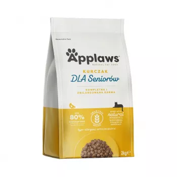 Alimento seco para gatos Applaws Senior Chicken — sem cereais / sem glúten 2 kg saqueta, 36,5% proteína, para gatos idosos