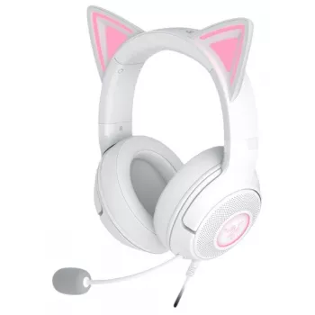 Headset Razer Kraken Kitty V2 Wired USB Type-A Branco — Circum-aural, arco de cabeça, 20–20000 Hz, cabo de 2 m