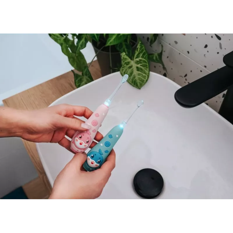 Escova de dentes elétrica sónica Concept ZK3010 para crianças 1–5 anos rosa