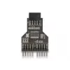 Adaptador de cabo DeLOCK 60045 9 pinos USB 2.0 2 x pin header de 9 pinos preto